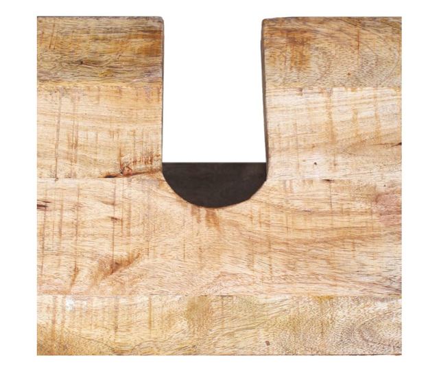 Dulap de chiuvetă cu oglindă din lemn masiv de mango