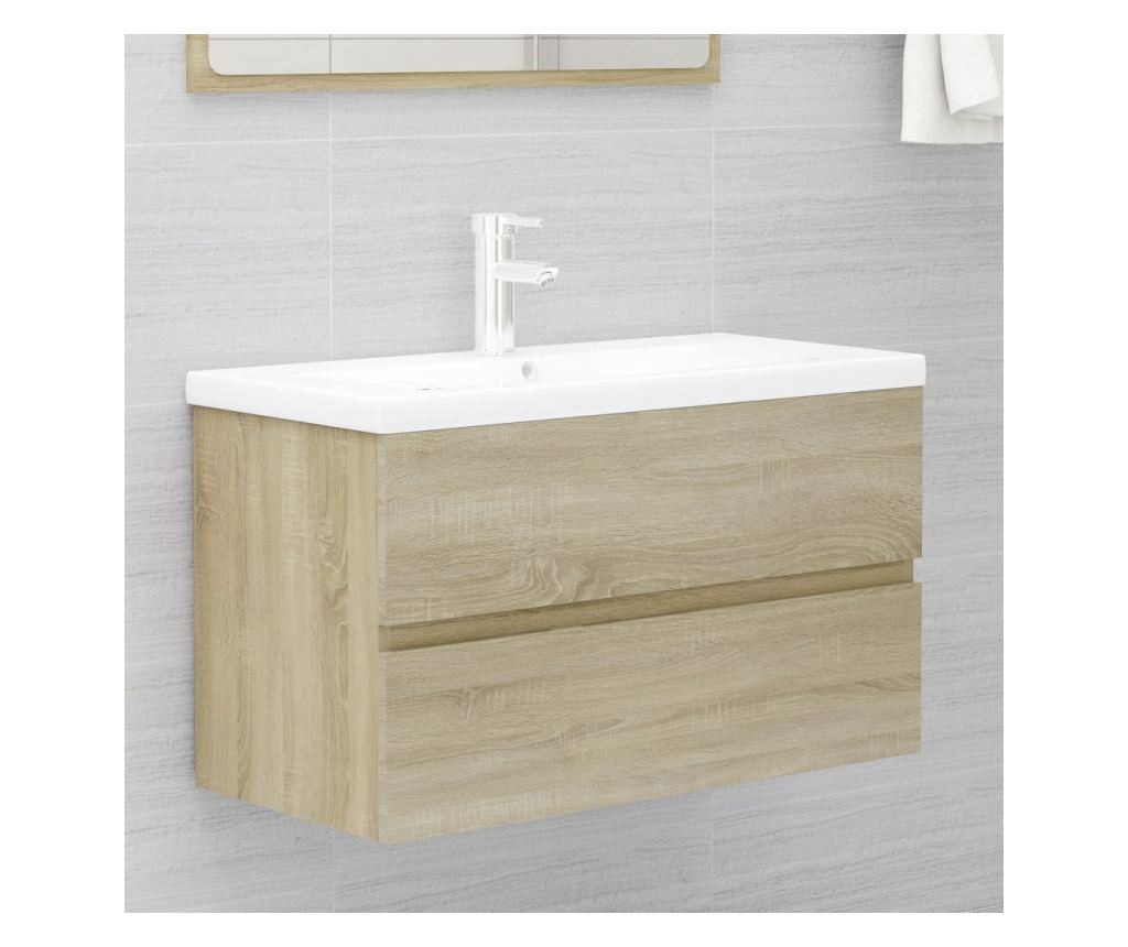 Комплект mobilier много, 2 piese, stejar Sonoma, PAL - 7