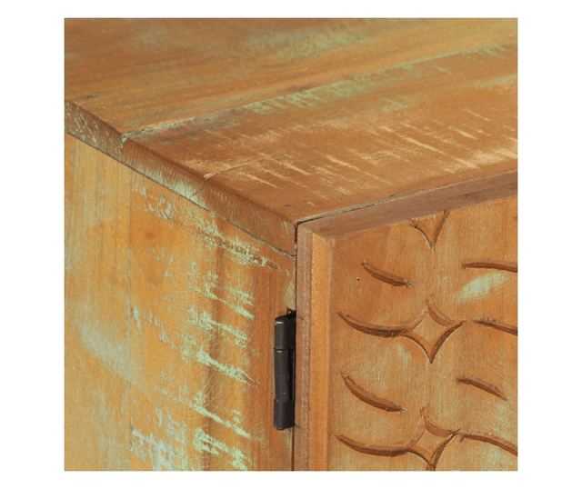 Ručno izrezbareni TV ormarić od obnovljenog drva 120x30x40 cm