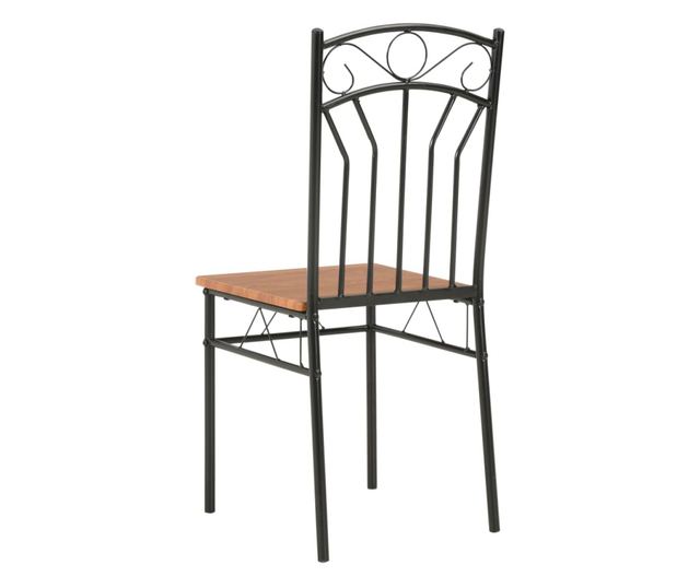 Set kuhinjskog namještaja, 7 dijelova, smeđa, MDF i čelik