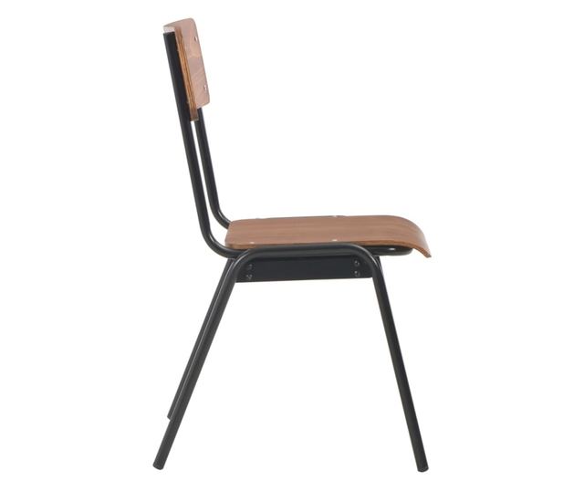 Set namještaja za kuhinju, 5 komada, smeđa, čvrsta šperploča i čelik