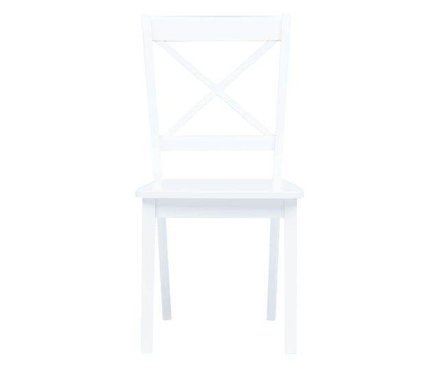 Zestaw mebli kuchennych, 5 części, biały, drewno masywne hevea