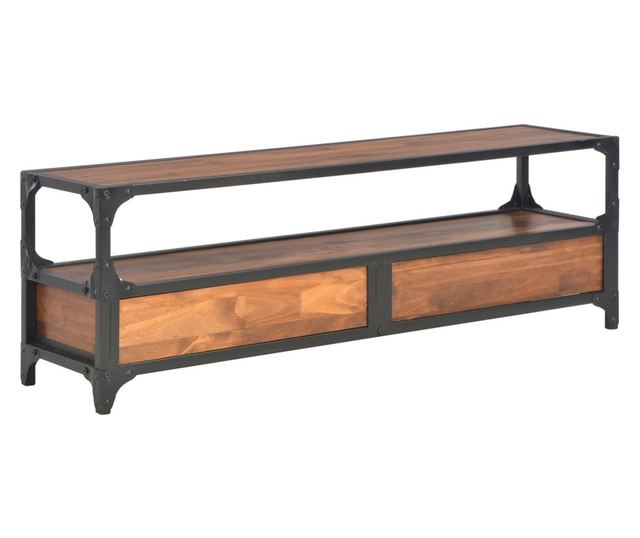 TV komoda s 2 ladice, 120 x 30 x 40 cm, masivno drvo bora