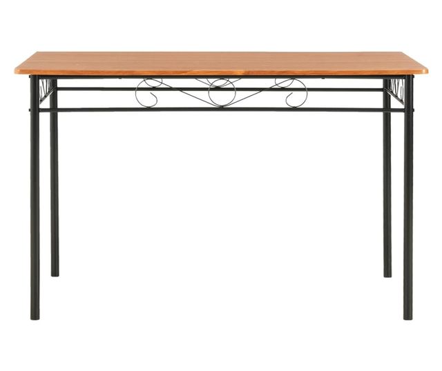 Set kuhinjskog namještaja, 7 dijelova, smeđa, MDF i čelik