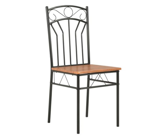 Set kuhinjskog namještaja, 7 dijelova, smeđa, MDF i čelik