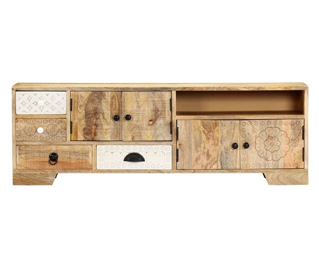 TV komoda, 120 x 30 x 40 cm, masivno drvo manga