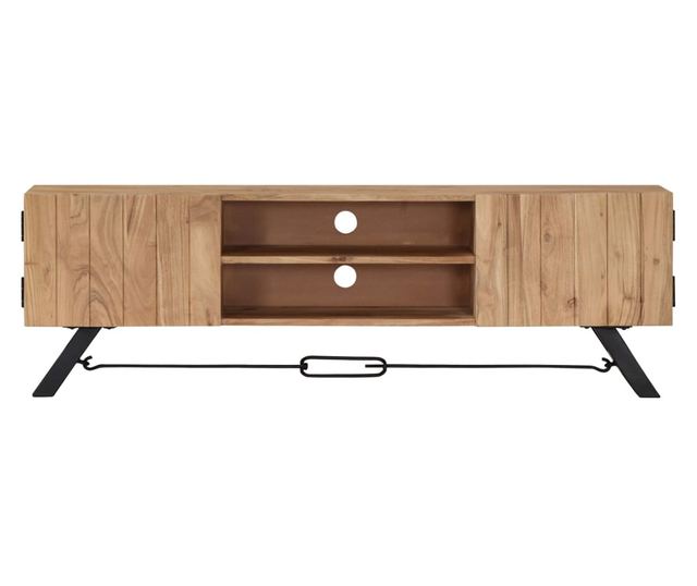 TV komoda, 140 x 30 x 45 cm, masivno drvo akacije