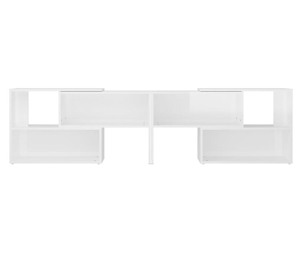 TV komoda, bijela ekstra sjajna, 149x30x52 cm, PAL - 5