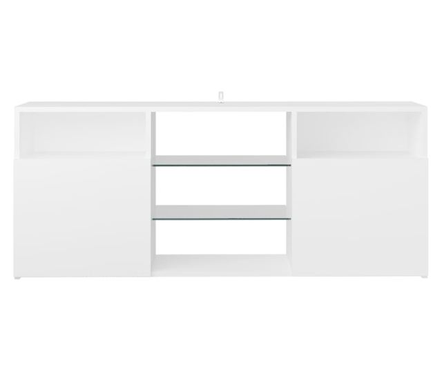 TV ormarić s LED svjetlima bijeli 120 x 30 x 50 cm