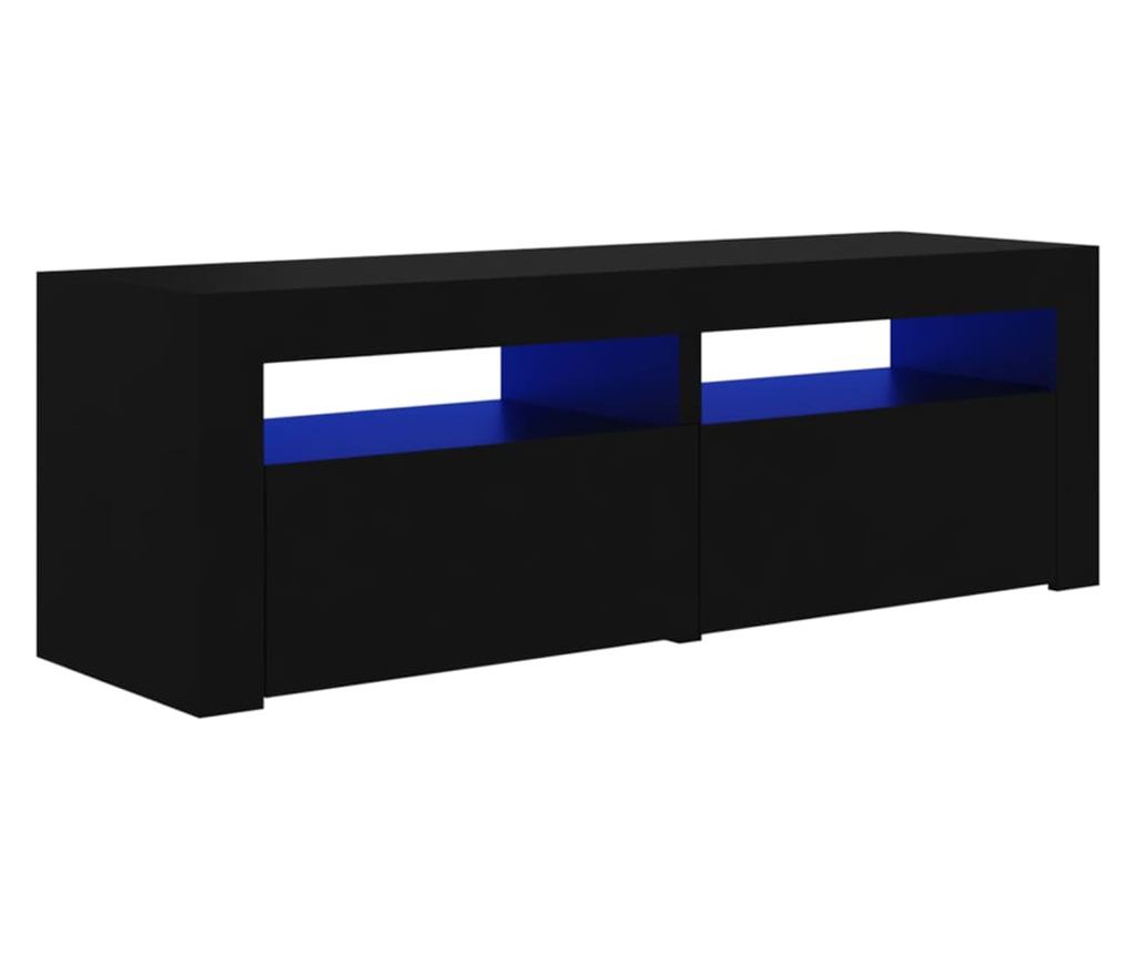 TV ormarić s LED svjetlima crni 120 x 35 x 40 cm - 3