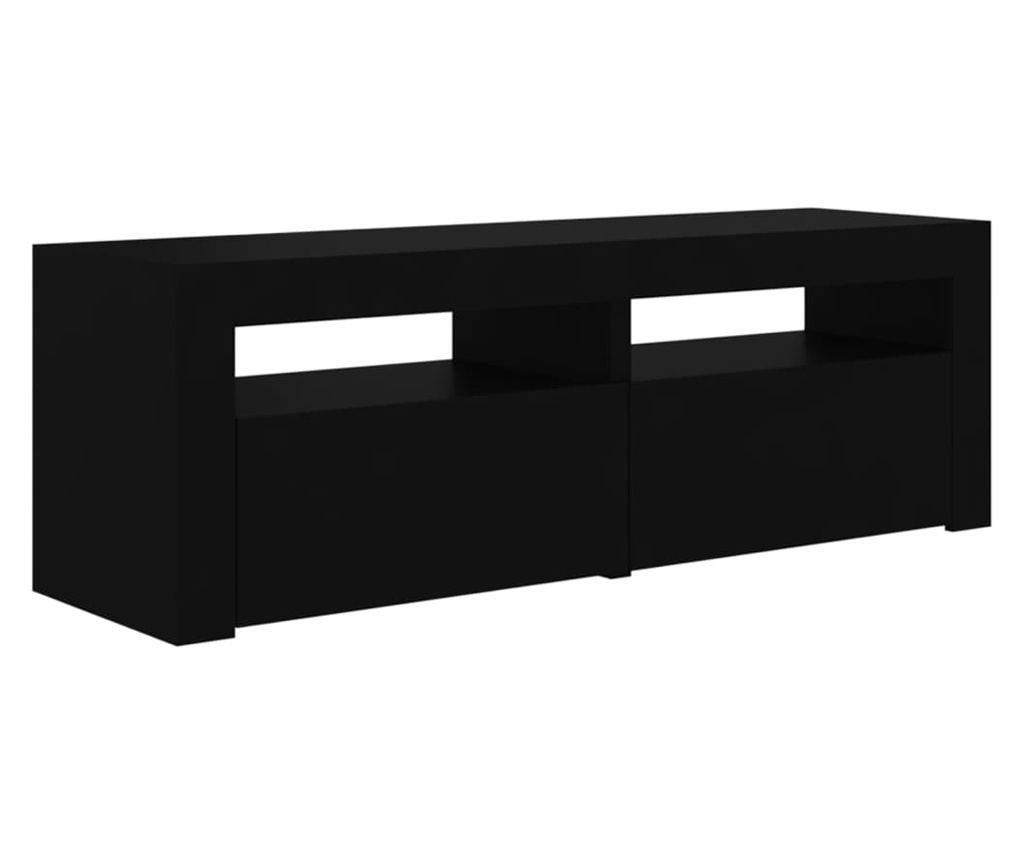 TV ormarić s LED svjetlima crni 120 x 35 x 40 cm - 25