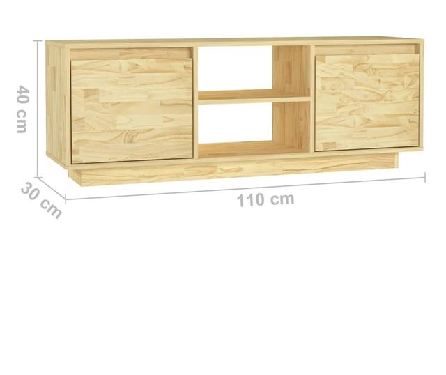 TV ormarić 110 x 30 x 40 cm od masivne borovine