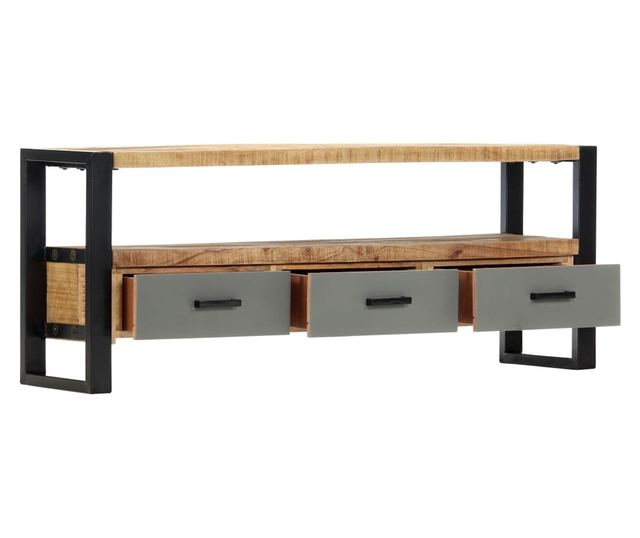 TV komoda, 130 x 30 x 50 cm, masivno drvo manga