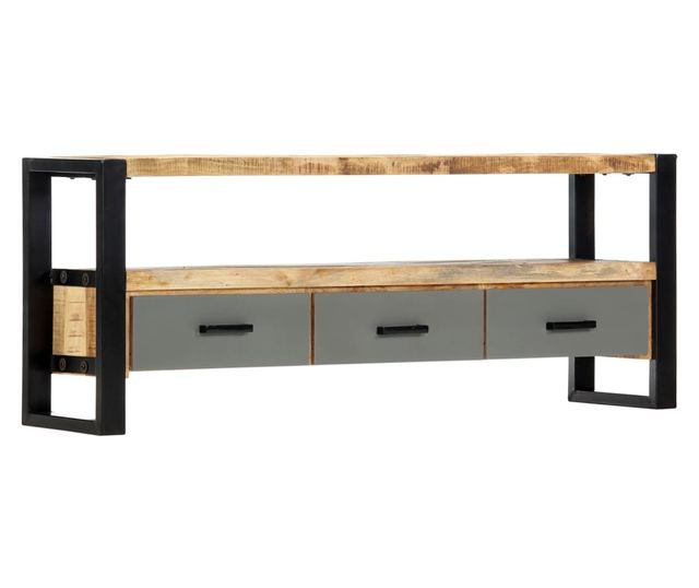 TV komoda, 130 x 30 x 50 cm, masivno drvo manga