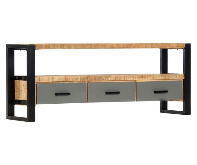 TV komoda, 130 x 30 x 50 cm, masivno drvo manga