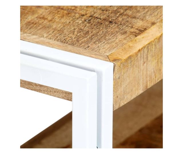 TV komoda, 90 x 30 x 40 cm, masivno drvo manga