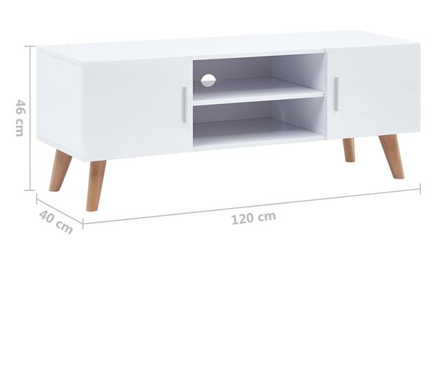 TV komoda, bijela, 120 x 40 x 46, MDF