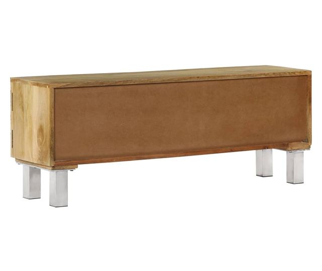 TV komoda, 118x30x45 cm, masivno drvo manga