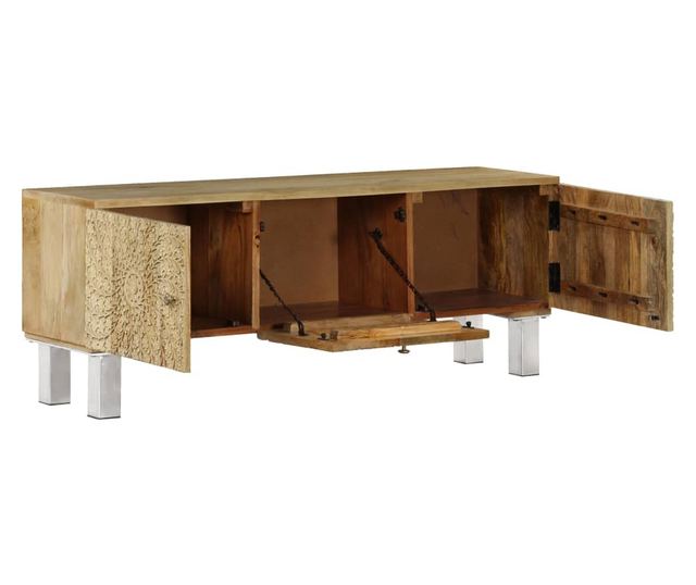 TV komoda, 118x30x45 cm, masivno drvo manga