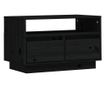 TV ormarić crni 60 x 35 x 37 cm od masivne borovine