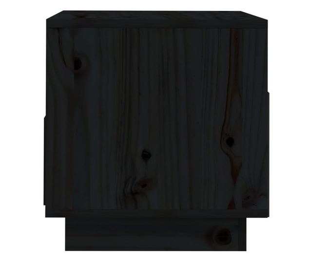 TV ormarić crni 60 x 35 x 37 cm od masivne borovine