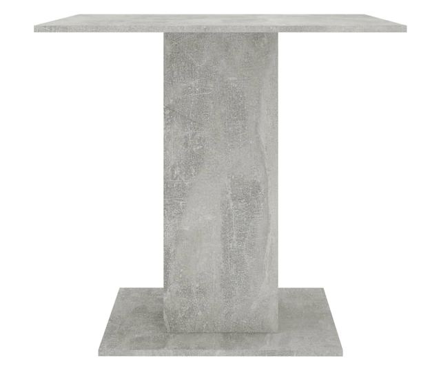 Blagovaonski stol siva boja betona 80 x 80 x 75 cm od iverice