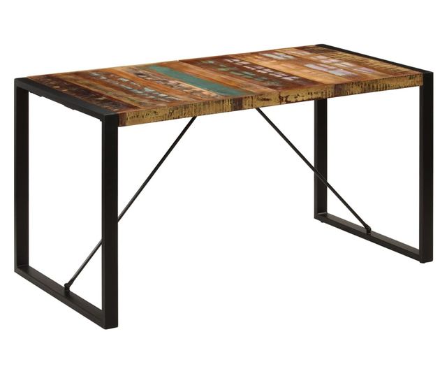 Masă de bucătărie, 140 x 70 x 75 cm, lemn masiv reciclat