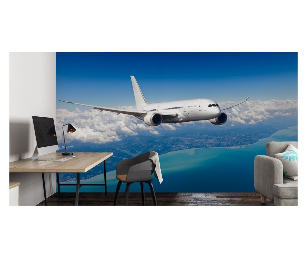 Fototapet pentru Living AVION Peisaj 3D  270x180cm - 4