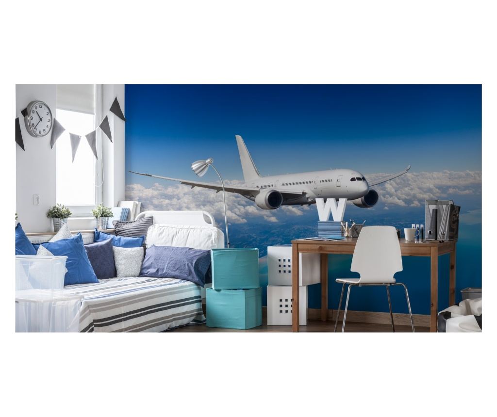 Fototapet pentru Living AVION Peisaj 3D  270x180cm - 5