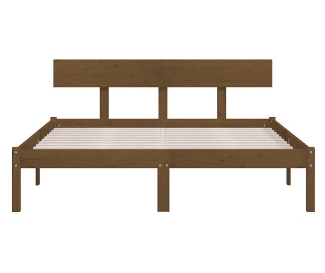 Krevetni okvir, medeno smeđa, 160x200 cm, masivno borovo drvo