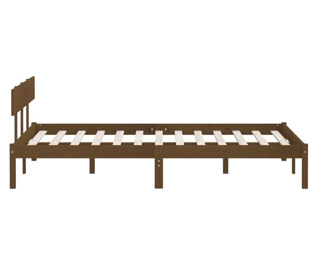 Krevetni okvir, medeno smeđa, 160x200 cm, masivno borovo drvo