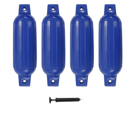 Lodní fender 4 ks modrý 41 x 11,5 cm PVC