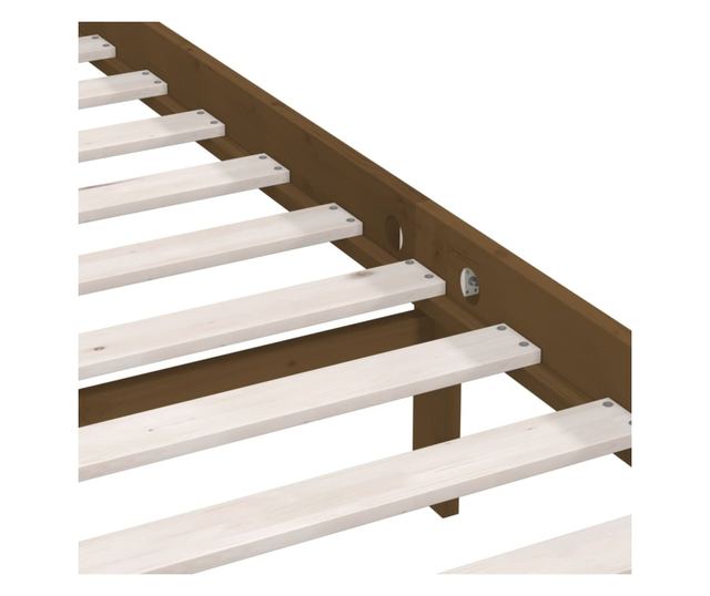 Krevetni okvir, medeno smeđa, 160x200 cm, masivno borovo drvo