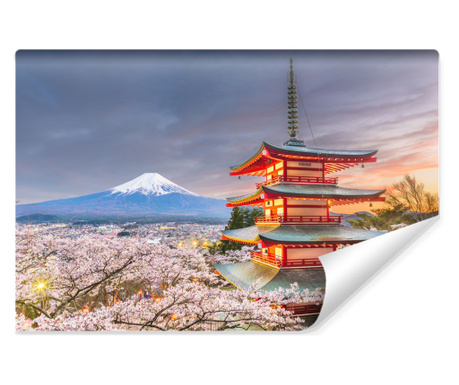 Fotótapéta a nappaliba Japán Pagoda Fuji