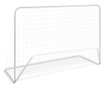 fehér acél focikapu hálóval 182 x 61 x 122 cm