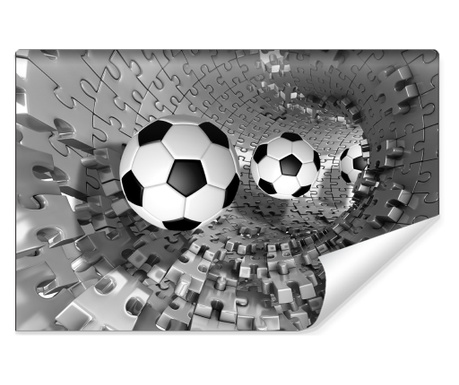 Fototapet Fotbal Puzzle 3D