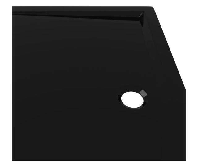 Правоъгълно ABS душ корито, черно, 70x100 см