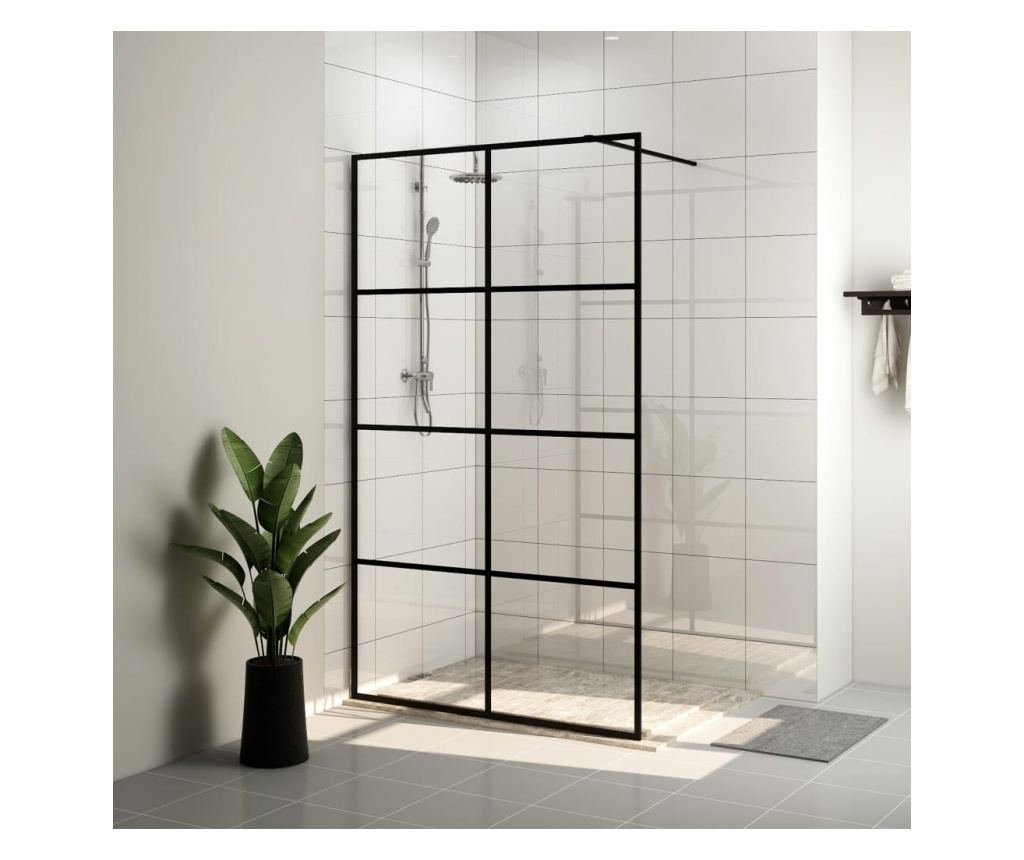 Стена за душ с прозрачно ESG стъкло, 140x195 см - 3