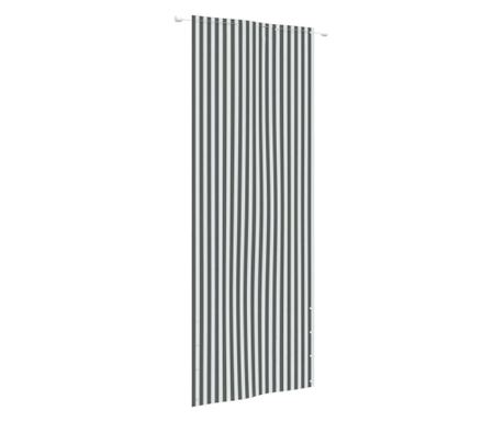Balkonsko platno antracitno in belo 80x240 cm tkanina Oxford
