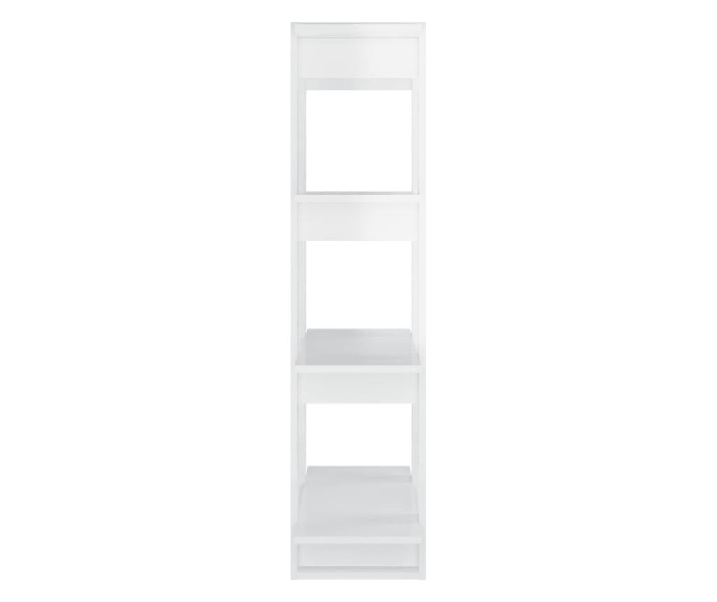 magasfényű fehér könyvszekrény/térelválasztó 80 x 30 x 123,5 cm - 11
