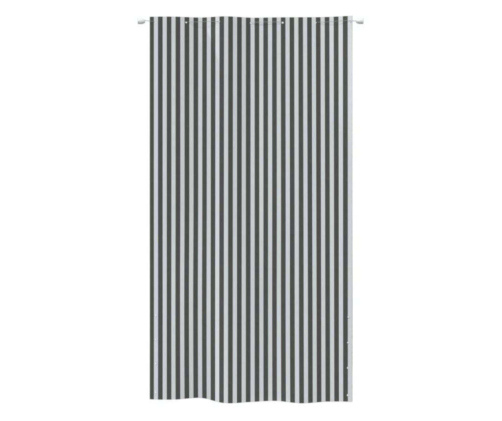 Διαχωριστικό Βεράντας Ανθρακί & Λευκό 140x240 εκ. Ύφασμα Oxford - 2