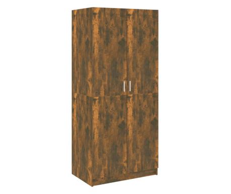 Garderobna omara dimljeni hrast 80x52x180 cm konstruiran les