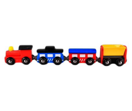Дървен локомотив и три вагона EmonaMall - Код W3501