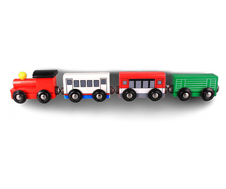 Дървен локомотив и три вагона EmonaMall - Код W4551