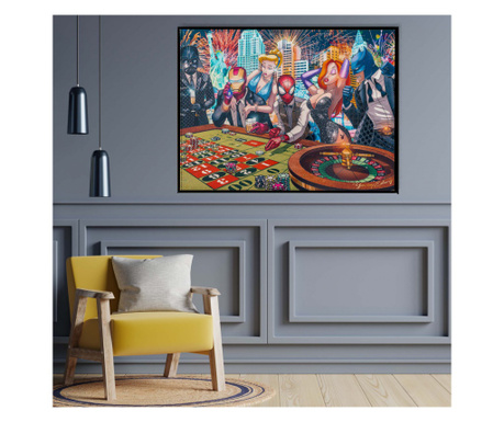 Tablou canvas, casino, poker, modern, sufragerie,  70x70 cm