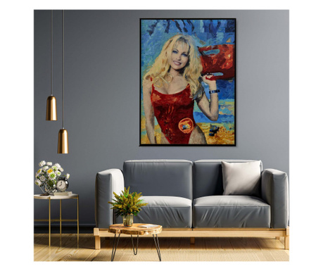 Tablou canvas, pamela anderson, celebritati, abstract, sufragerie,  70x70 cm