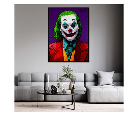 Tablou canvas, joker, celebritati, colorat, sufragerie,  70x70 cm