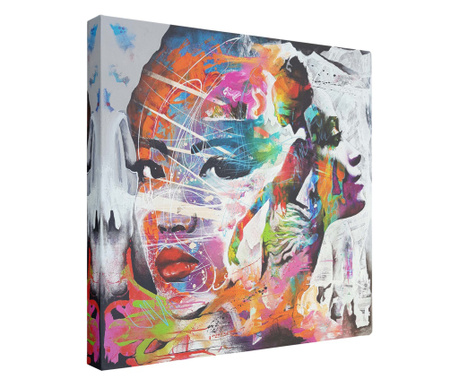 Tablou canvas, abstract, portrete femei, multicolor, pentru sufragerie,