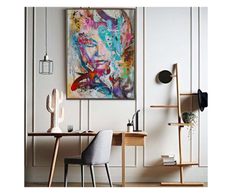 Tablou canvas, modern, portret abstract, multicolor, pentru living,