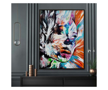 Tablou canvas, femeie, abstract, multicolor, pentru sufragerie,